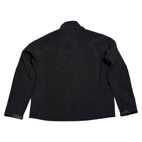 TUMI TECH Waterproof Soft Shell Black Windbreaker Designer Jacket Mens XL - Picture 2 of 6